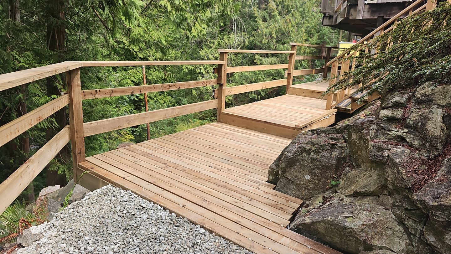 Patio timber installation